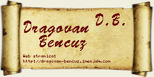 Dragovan Bencuz vizit kartica